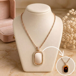 Rotating Pendant Necklace Silver Edition Rose Gold Edition