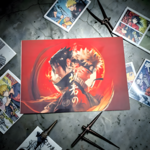 Metal Poster Naruto VS Sasuke