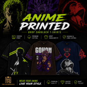 Anime Drop Shoulders T-Shirt