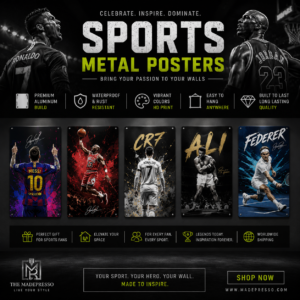 Sports Metal Glossy Poster